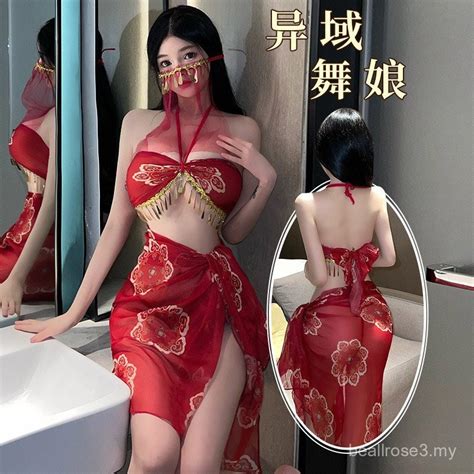 Sexy Lingerie Cheongsam High Slit Sexy Suit Large Size Perspective Dunhuang Ancient Style Free