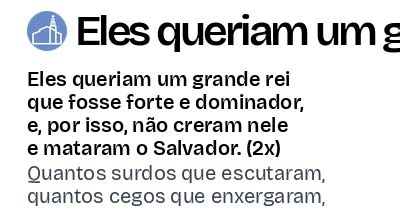 Eles Queriam Um Grande Rei - Eles queriam um grande rei - Canta Igreja