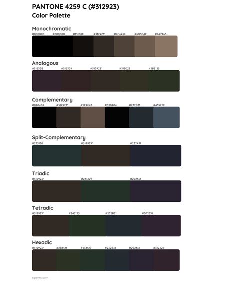 PANTONE 4259 C color palettes - colorxs.com