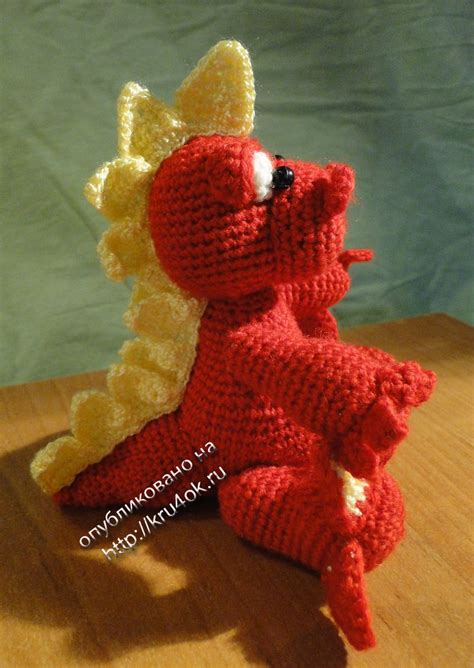 Вязаный крючком дракончик — работа Дарьи | Вязаные игрушки, Милые ...