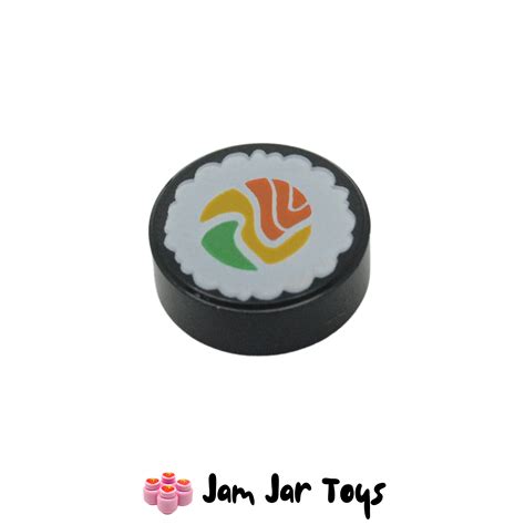 Lego Black Sushi 1 X 1 Round Tile Kf20