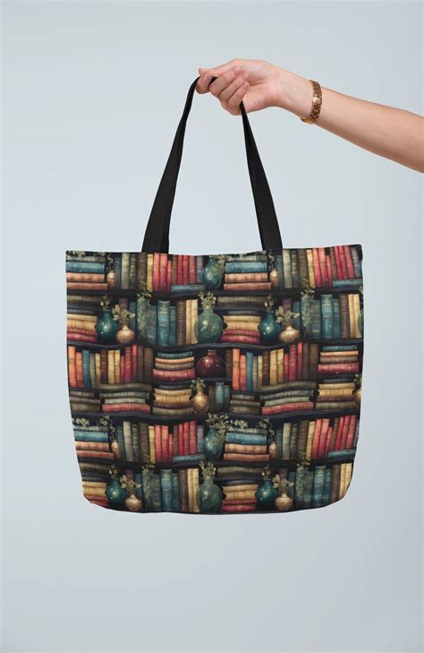 Book Tote Bag Vintage Book Bag Classic Books Tote Bag Book Pattern ...