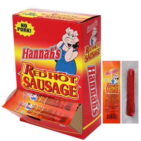 Hannah S Red Hot Sausages Made With No Pork