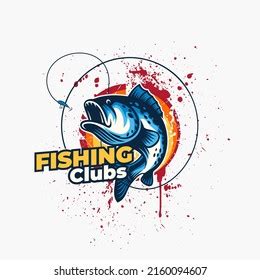 Fishing Club Logo Template Isolated Premium Stock Vector (Royalty Free ...