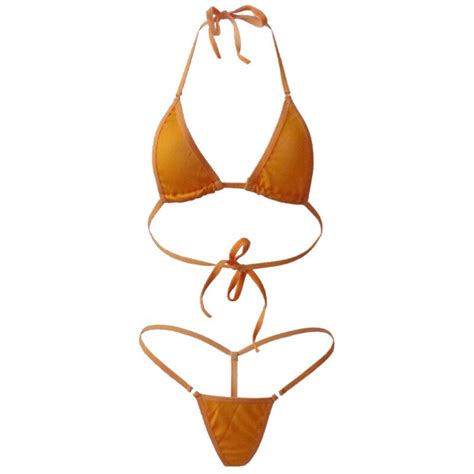 Women Sexy Micro Thong G String Brazilian Mini Top Bra Bottom Bikini Swimwearbw Ebay