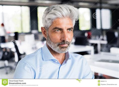 Thoughtful Mature Businessman In The Office Stock Image Image Of