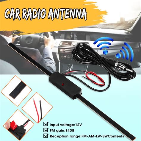 V Universal Car Stereo Radio Electronic Hidden Antenna Aerial Fm Am