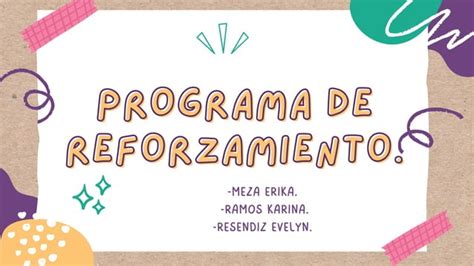 Programas De Reforzamiento Pdf