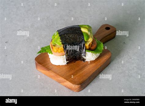 Mentaiko Egg Spam Musubi Korean Food Dish Meal Salted Pollack Roe Spam