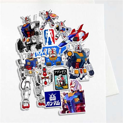 Jual Sticker Anime Gundam Rx Aesthetic Stiker Waterproof Pcs