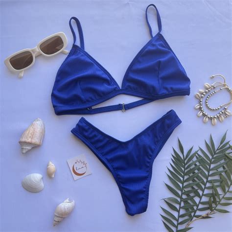 Bikini Milo Azul C 3204 Lua lencería mayorista