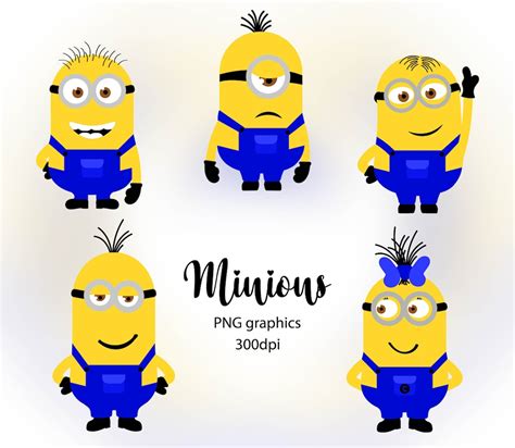 Minion PNG, Minion Vector Drawing. - Etsy