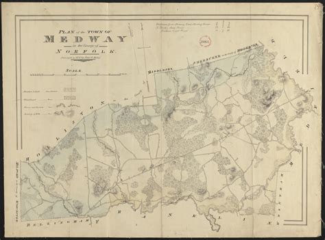 Plan Of Medway Made By John G Hales Dated Norman B Leventhal