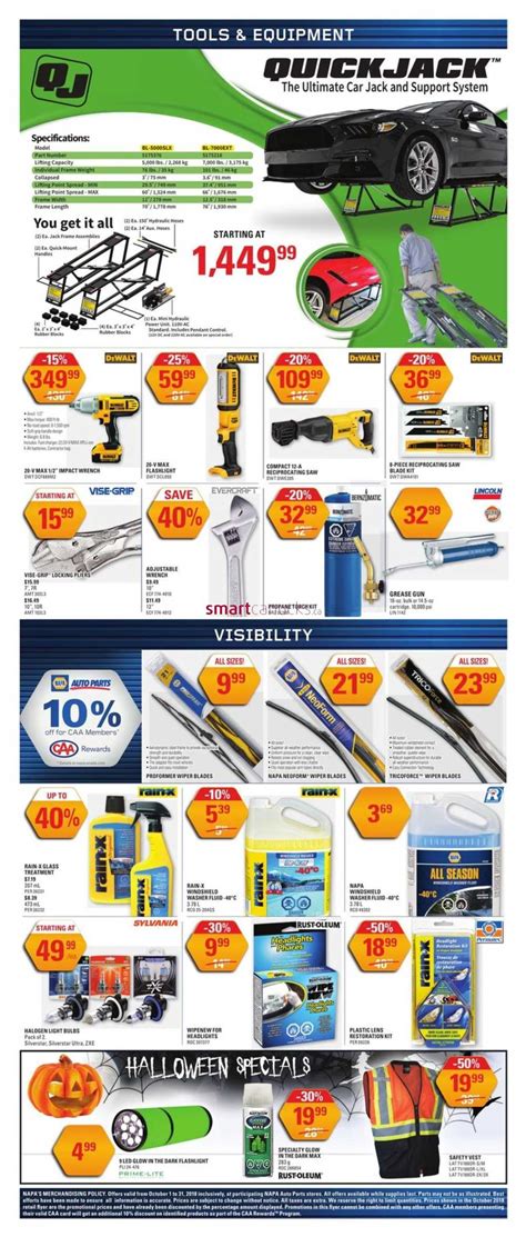 NAPA Auto Parts Flyer October 1 To 31