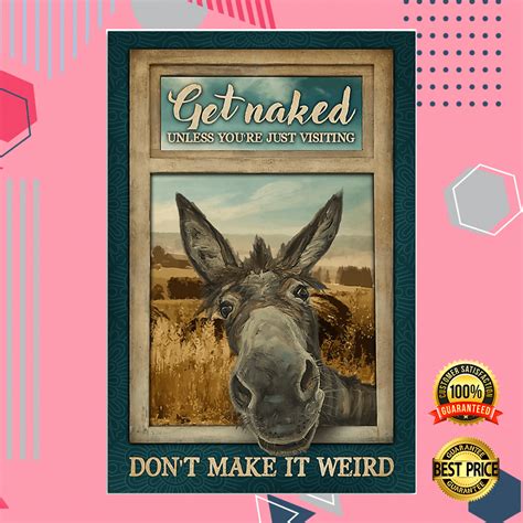 Donkey Get Naked Unless You Are Just Visiting Don T Make It Weird Poster X Inch Poster