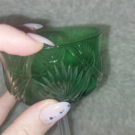 Antique Lead Crystal Wine Glasses Etsy