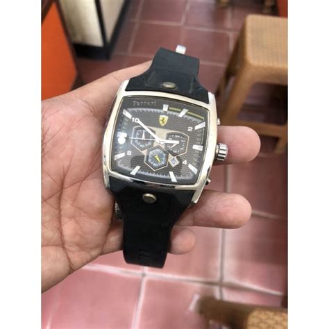 Jual Jam Tangan Sport Ferrari Quartz Chronograph Jam Pria Sporty Klasik