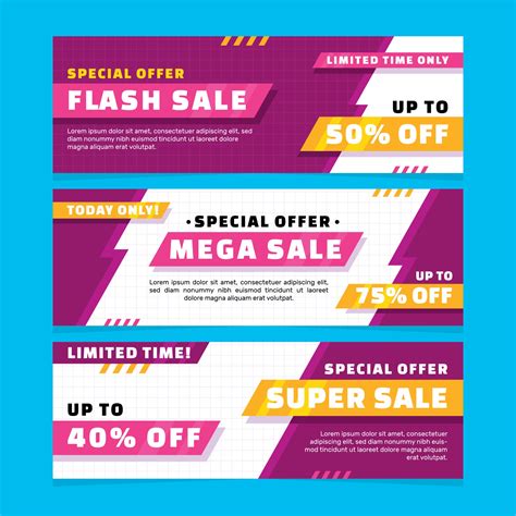 Set of Promotion Sale Banner 2866077 Vector Art at Vecteezy