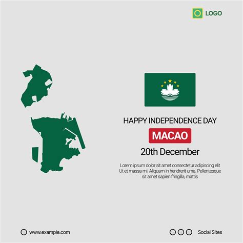 Macao National Day Social Media Banner, Editable Design with Map and