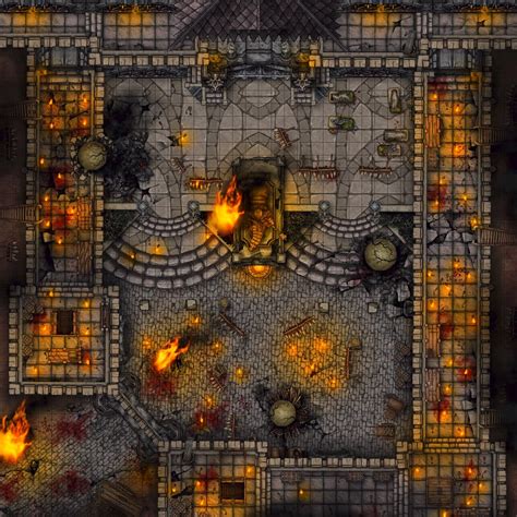 Castle Courtyard 40x40 Oneiromancy Maps Battlemaps Fantasy Town