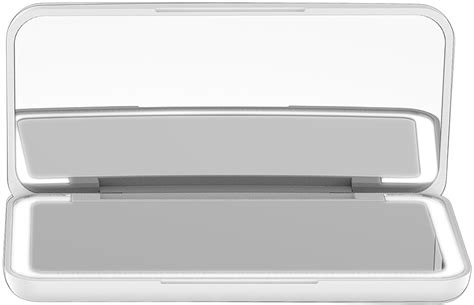 Косметическое карманное зеркальце со светодиодной подсветкой, белое ...