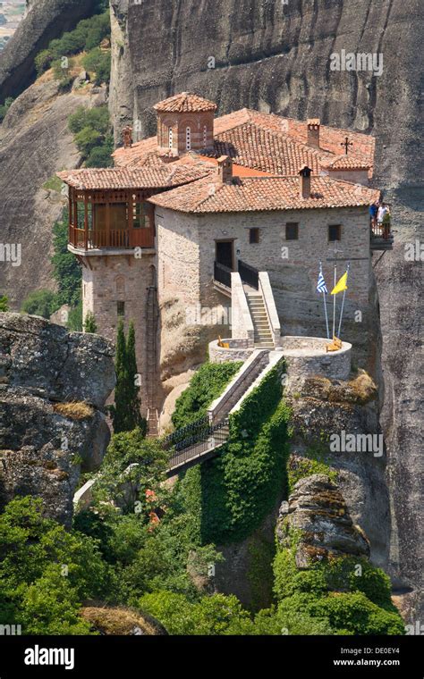 The Holy Monastery Of Rousanou St Barbara At Meteora Trikala Region