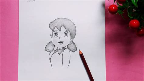 How To Draw Shizuka From Doraemon Step By Step Shizuka Drawing Easy