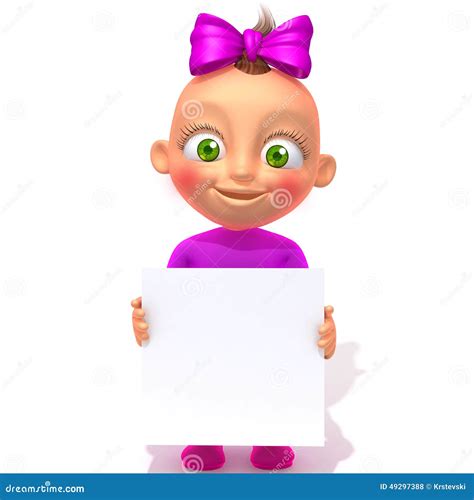 Baby Jessica 3d Illustration Royalty-Free Cartoon | CartoonDealer.com