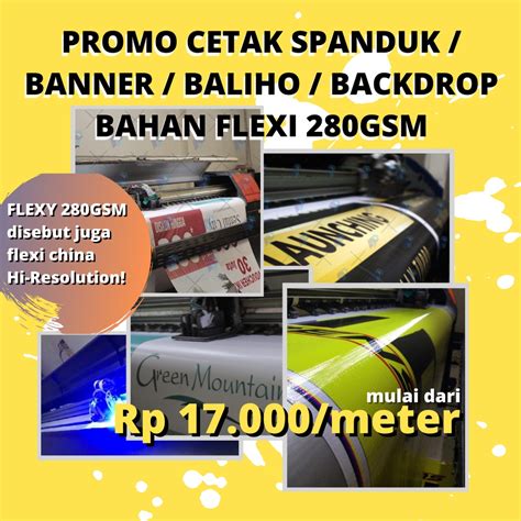 Jual Promo Cetak Murah Banner Spanduk Backdrop Baliho Flexi