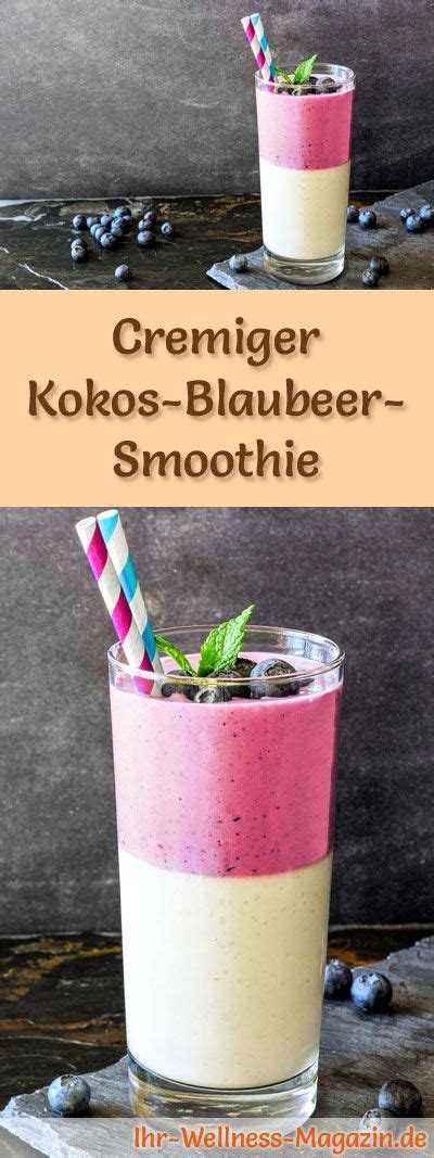 Kokos Blaubeer Smoothie Gesundes Rezept Zum Abnehmen In