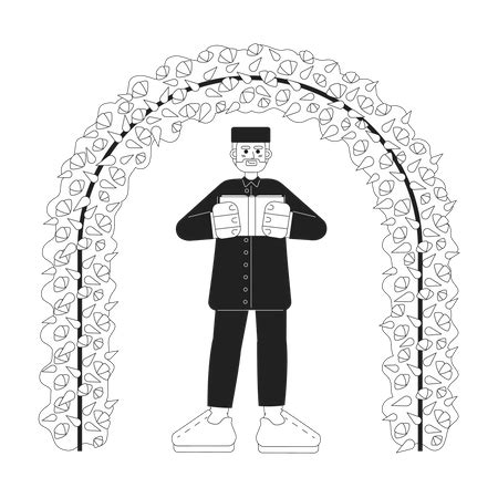 nikah ceremony illustration   png vector format