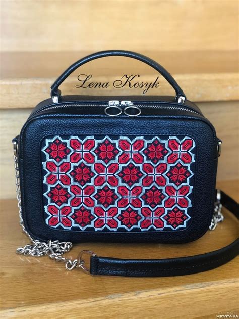 Шкіряна сумка з орнаментом, чорна,ручна вишивка | Bags, Leather, Fabric ...