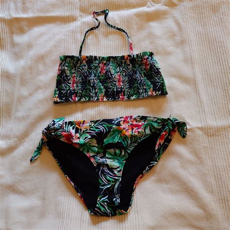 Se Produkter Som Liknar Svart Bikini Med Palmblad Och P Tradera