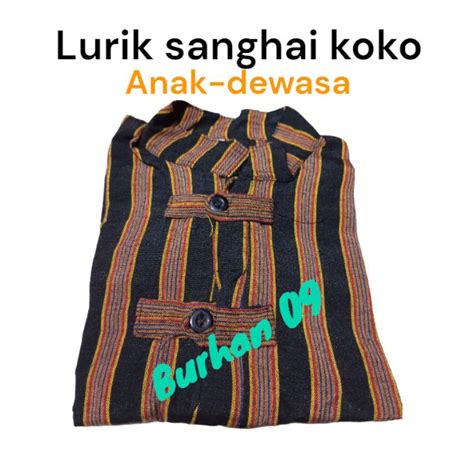 Jual Surjan Lurik Sanghai Koko Baju Adat Jawa Model Sanghai Surjan