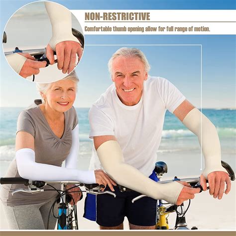 8 Pairs Elderly Skin Protector Sleeves for Thin Skin - Arm Sleeve for