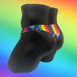 Mens Rainbow Underwear Men S Pride Bikini Rainbow Thong Pride Boxer Briefs Etsy
