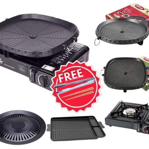 HOT SALE Samgyupsal Grill Set Korean BBQ Grill Samgyupsal Samyeopsal Grill Set Gas Stove Hanaro