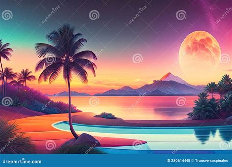 Colorful Summer Time Background Generative Ai Stock Image Image Of