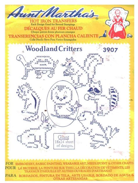 Aunt Marthas Hot Iron Transfers 3907 Size One Uncut Sewing Pattern