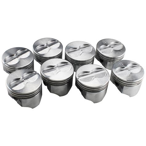 Cast Aluminum Pistons Chev SB 350 Flat Top 4VR 4 030 Bore 3 480