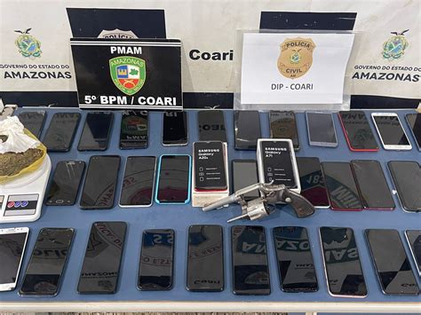 Em Coari polícia recupera 36 celulares roubados e quatro pessoas são