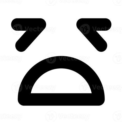 Simple Distraught Face Icon 45080566 Png