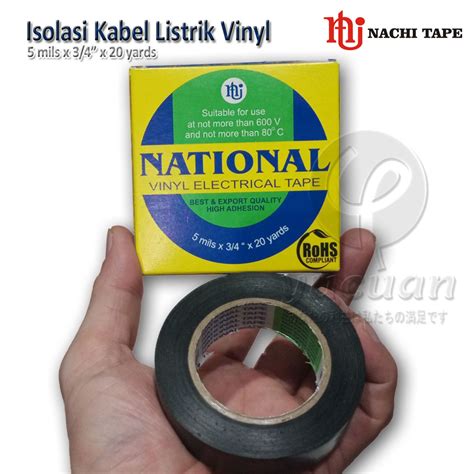 National Isolasi Kabel Listrik Vinyl Electrical Tape Mils X X