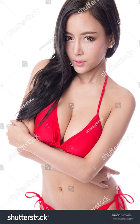 Sexy Asian Girl Wearing Red Bikini Stock Photo 386764801 Shutterstock