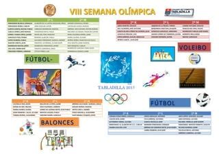 Deporte Eso Semana Olimpica Tabladilla Ppt