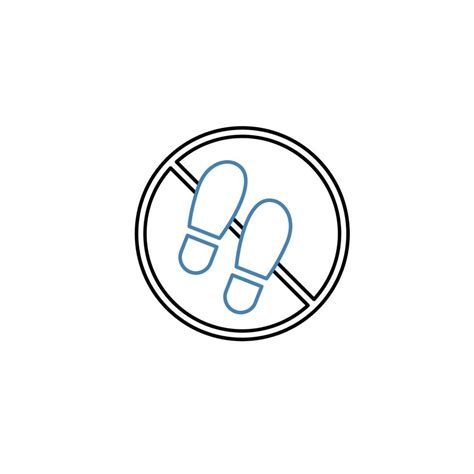 No Step Concept Line Icon Simple Element Illustration No Step Concept