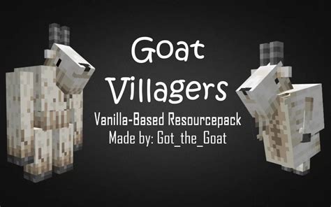 Goat Villagers Minecraft Texture Pack