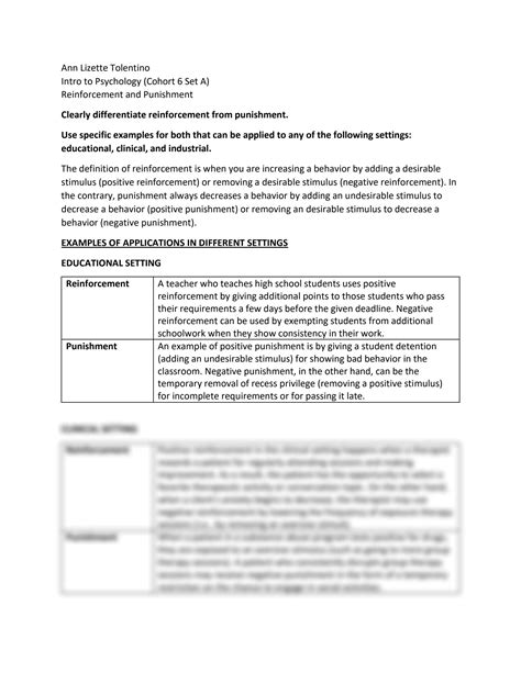 Solution Introduction To Psychology Reinforcement And Punishment