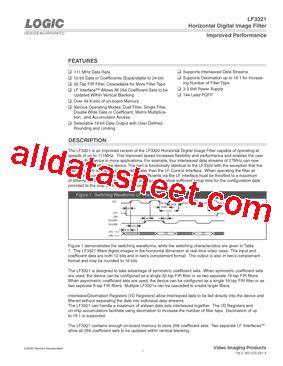LF3321 Datasheet(PDF) - LOGIC Devices Incorporated