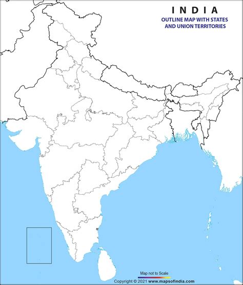 Outline map of india enlarged view – Artofit